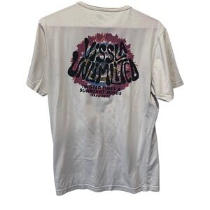 Vissla Unlimited Organic Cotton TShirt Medium Cream Twisted Times Sunburnt Minds